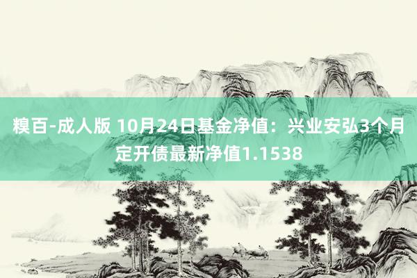 糗百-成人版 10月24日基金净值:兴业安弘3个月定开债最新净值1.1538