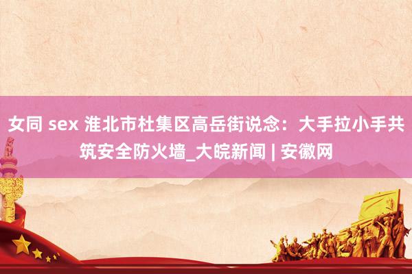 女同 sex 淮北市杜集区高岳街说念:大手拉小手共筑安全防火墙_大皖新闻 | 安徽网