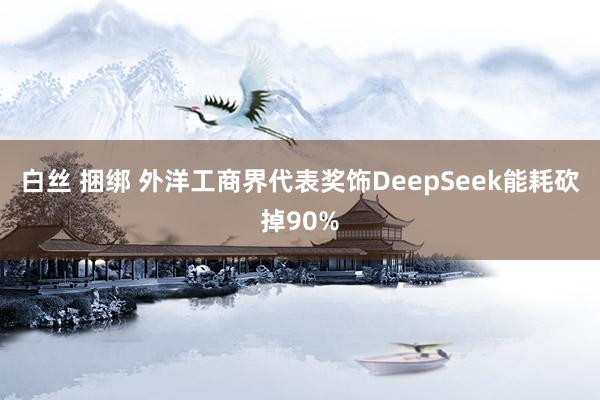 白丝 捆绑 外洋工商界代表奖饰DeepSeek能耗砍掉90%