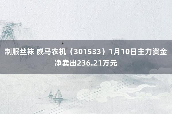 制服丝袜 威马农机（301533）1月10日主力资金净卖出236.21万元