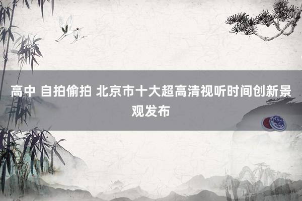 高中 自拍偷拍 北京市十大超高清视听时间创新景观发布