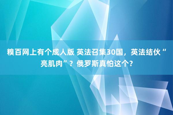 糗百网上有个成人版 英法召集30国，英法结伙“亮肌肉”？俄罗斯真怕这个？