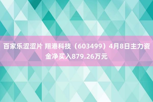 百家乐涩涩片 翔港科技(603499)4月8日主力资金净买入879.26万元